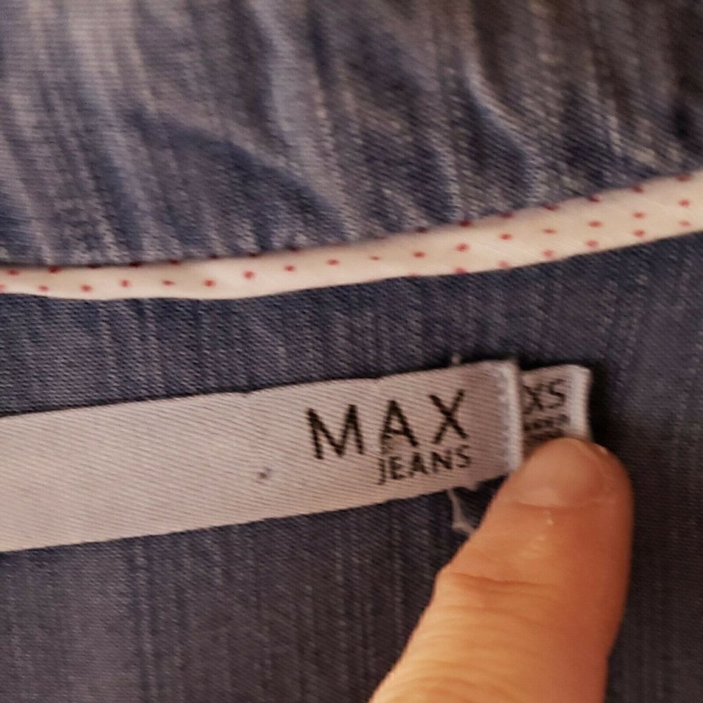 Max Jeans Womens Open Front Denim Look Tencel Duster XS - Picture 6 of 8